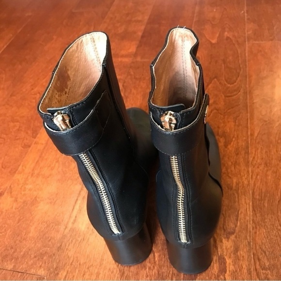 Joie "Ramey" Ankle Boot with Gold Snap and Zipper Detailing, Size 9.5 - Picture 6 of 15